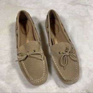Lands End Suede Comfort Tassel Shoes 7.5